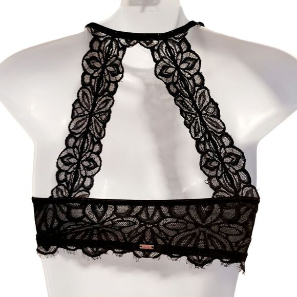 2/$20 Pink Black Lace 32D Push Up Bras - Picture 2 of 7